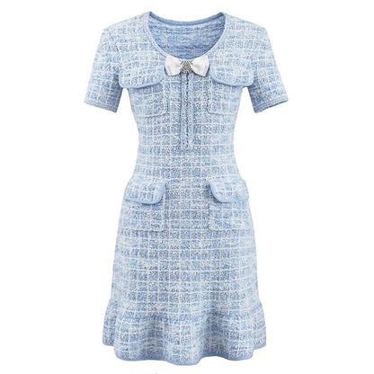 Tasha Pocketed Tweed Mini Dress