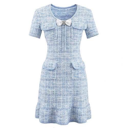 Tasha Pocketed Tweed Mini Dress