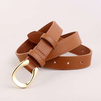 Gold Buckle Belt- Woman's Daily Gold Buckle Belt