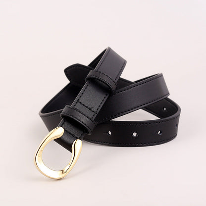 Gold Buckle Belt- Woman's Daily Gold Buckle Belt