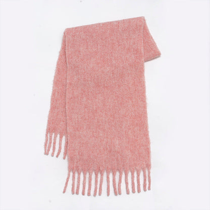 Wool Scarf - Women’s Wool Blend Fringe Chunky Oversized Scarf