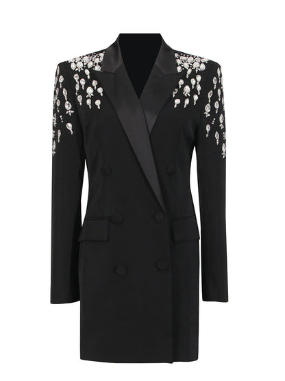 Merle Crystal Embellished Blazer Dress