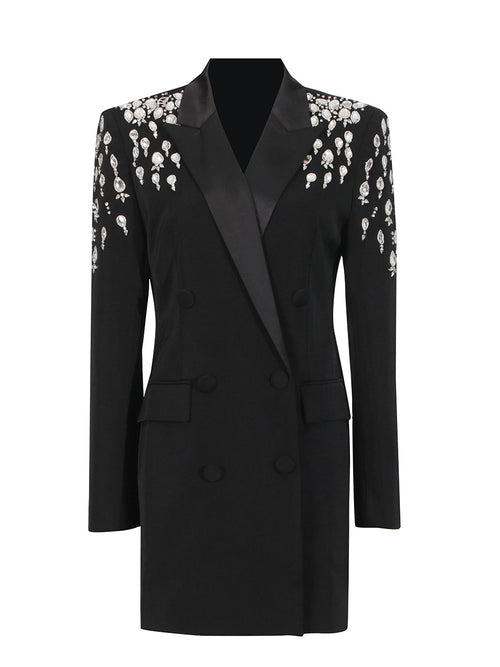 Merle Crystal Embellished Blazer Dress