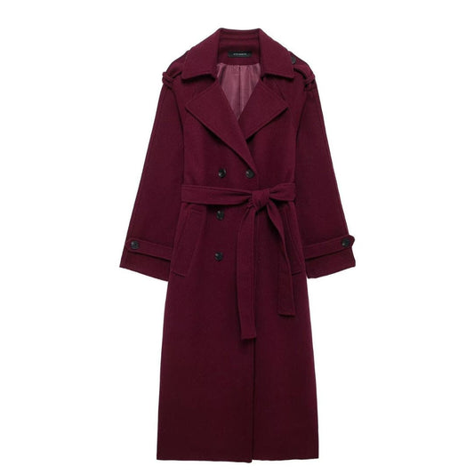 Womens Burgundy Coat