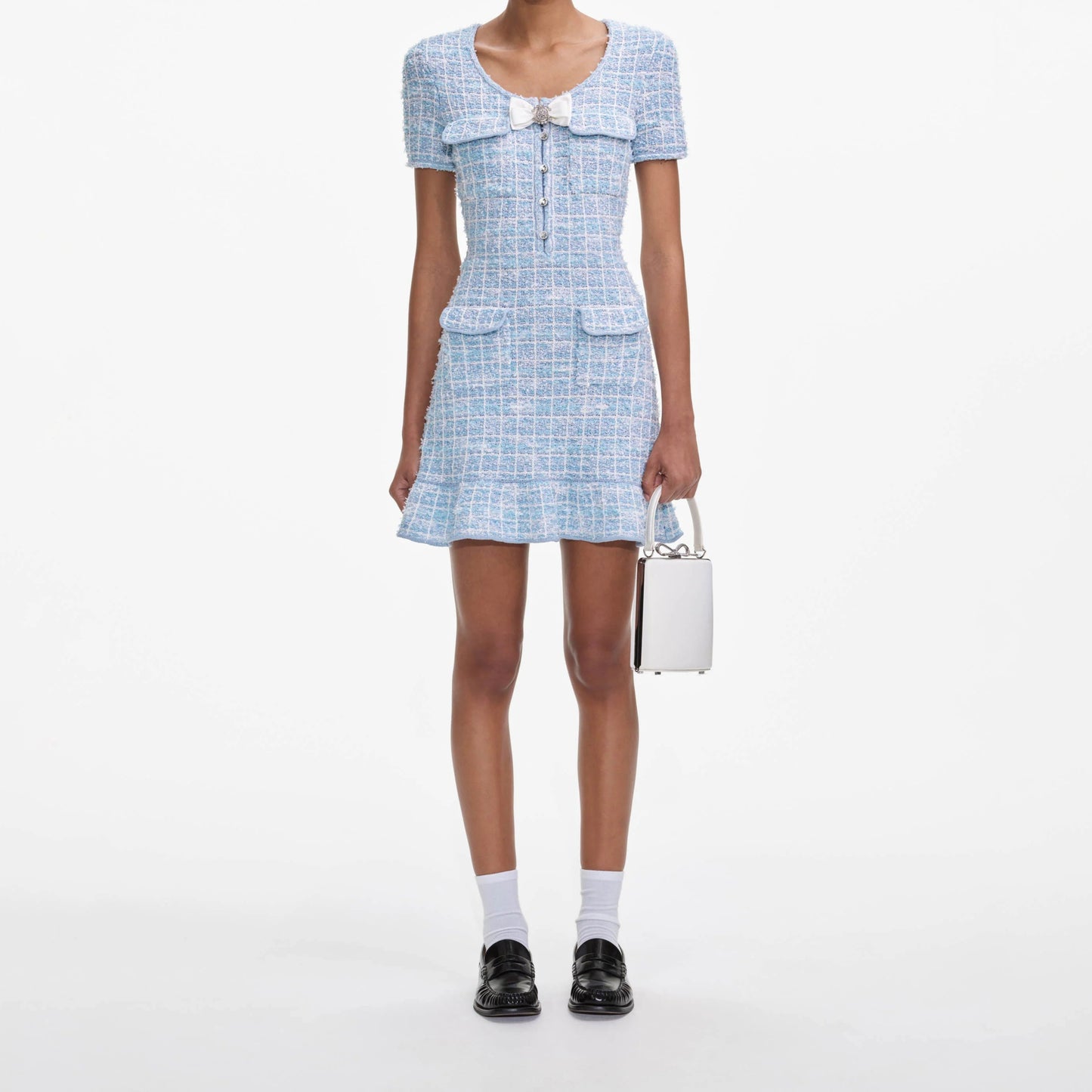 Tasha Pocketed Tweed Mini Dress