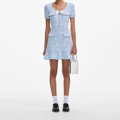 Tasha Pocketed Tweed Mini Dress