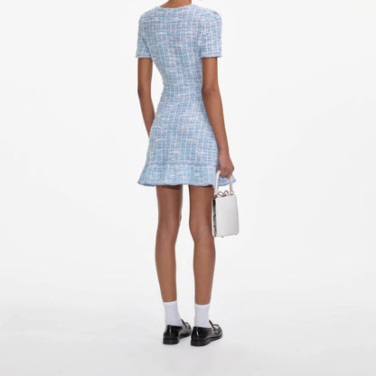 Tasha Pocketed Tweed Mini Dress