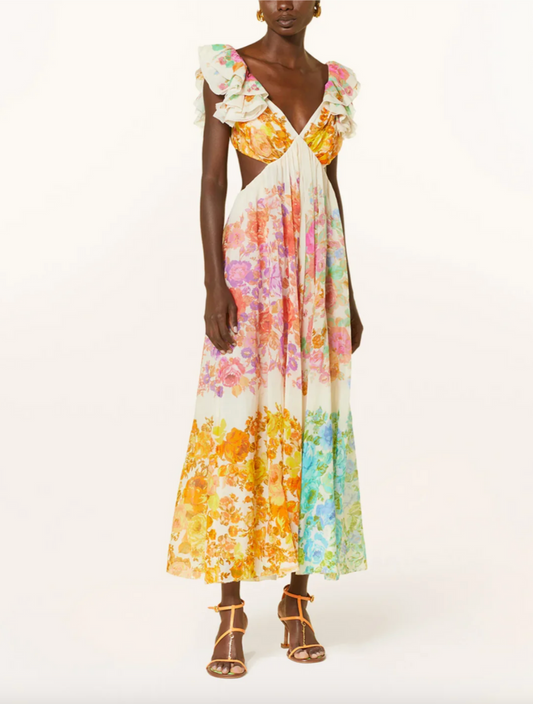 Serena Floral Frill Dress