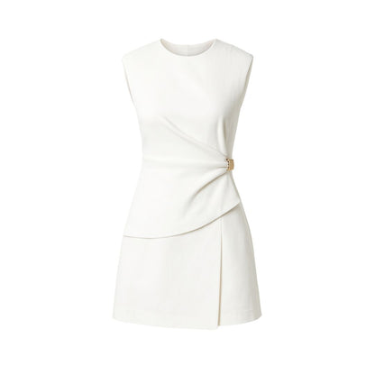 Presley Asymmetric Draping Mini Dress