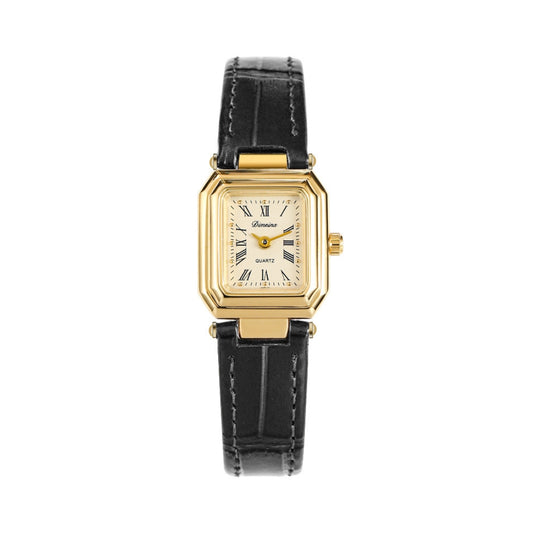 Dariana Leather Strap Square Watch