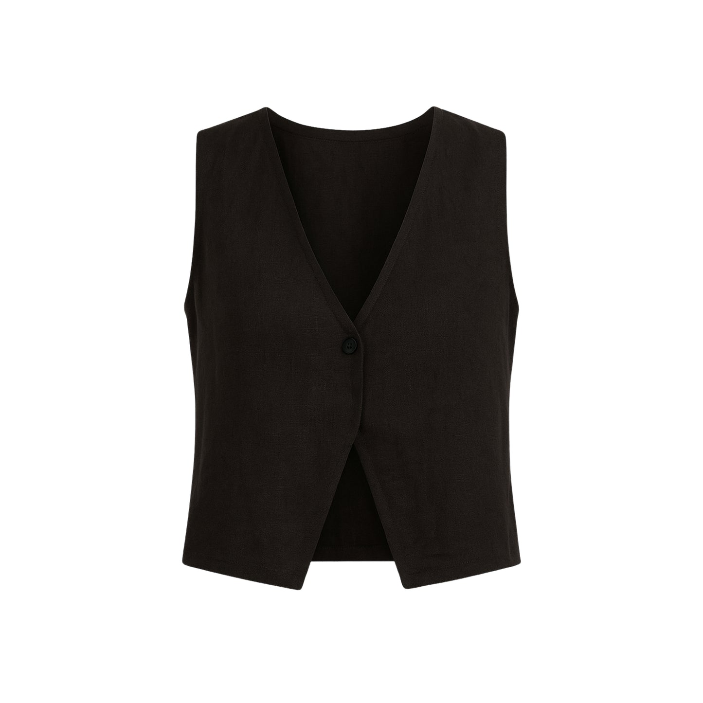 Gilet in lino con bottoni Fiorella