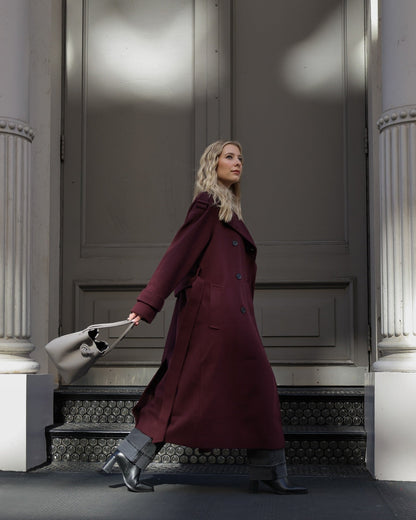 Womens Burgundy Coat