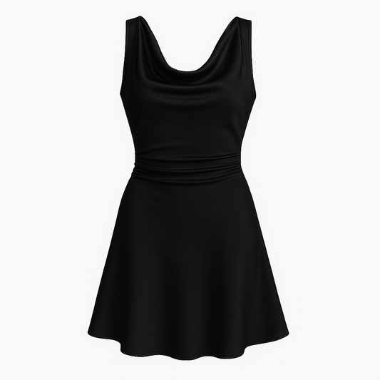 Adelaide Open-Back Satin Mini Dress