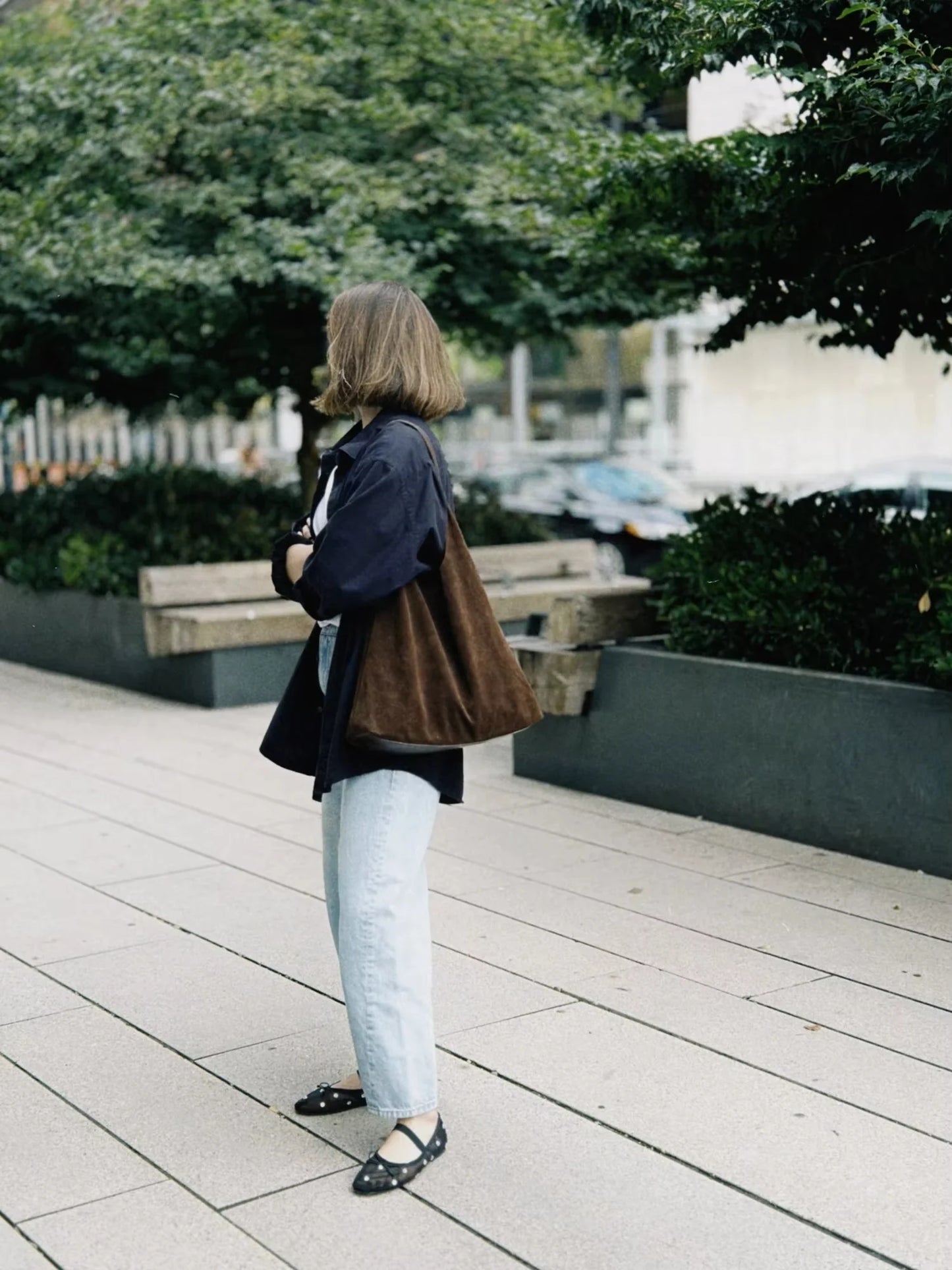 Jane Suede Hobo Bag