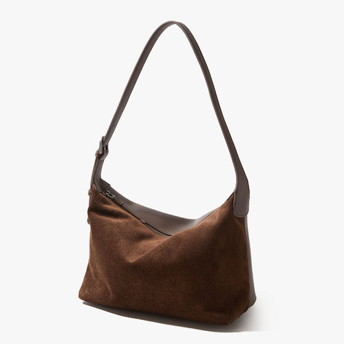 Carole Suede Shoulder Bag