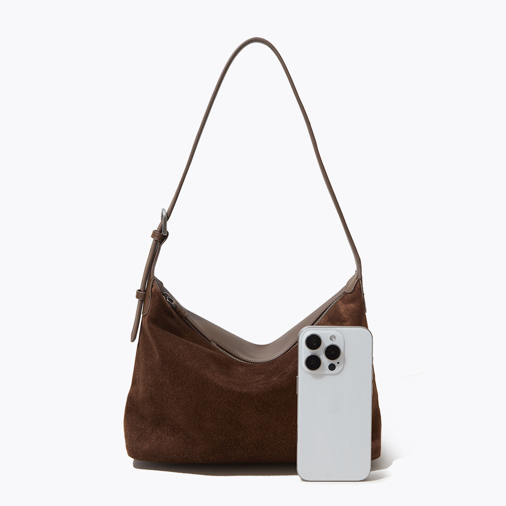 Carole Suede Shoulder Bag