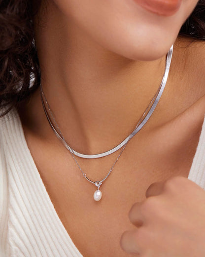 Paige 925 Sterling Silver Freshwater Pearl Pendant Necklace