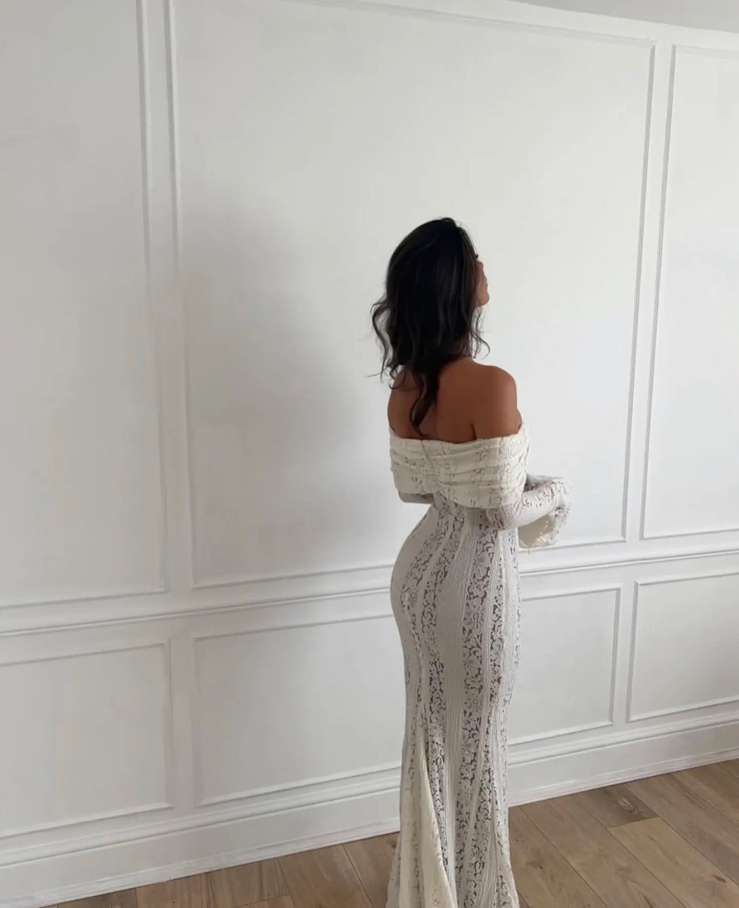 White Lace Maxi Dress 